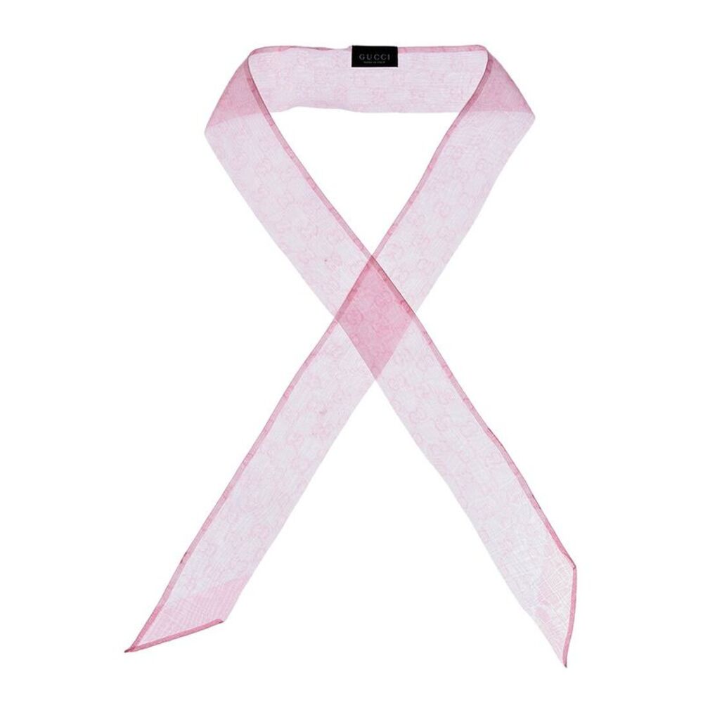 Gucci Gg Silk Neckbow, Pink